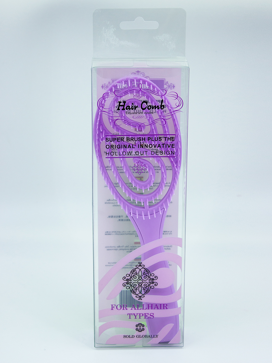 КИТАЙ. HAIR COMB - РАСЧЕСКА МАССАЖНАЯ ДЛЯ ВОЛОС УНИВЕРСАЛЬНАЯ ФИОЛЕТОВАЯ, 1 ШТ.