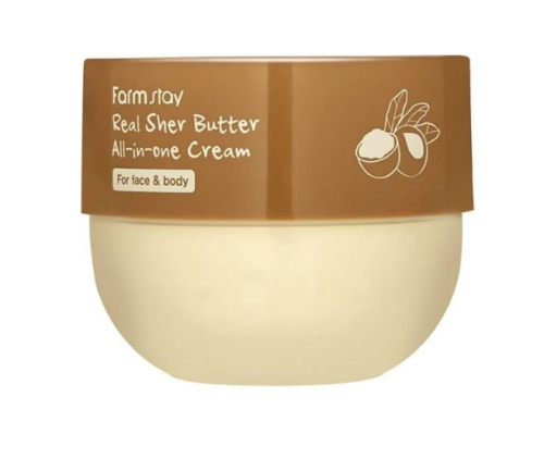 FARMSTAY - КРЕМ ДЛЯ ЛИЦА И ТЕЛА С ЭКСТРАКТОМ МАСЛА ШИ REAL SHEA BUTTER ALL - IN - ONE CREAM, 300 МЛ.