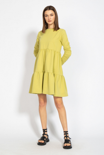 Платье Kivviwear 4069 лимонный хаки