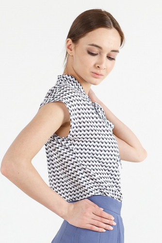 Блуза REMIX #186649Белый, геометрия