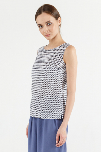 Блуза REMIX #186653Белый, геометрия