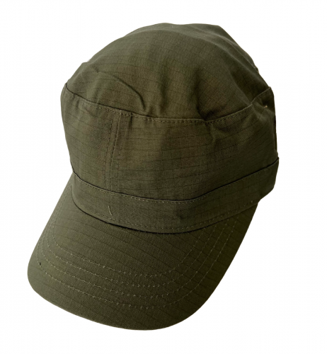 Стильная кепка-немка цвета хаки-олива  №6033
