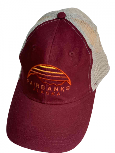 Бордовая кепка с сеткой FAIRBANKS ALASKA №6301