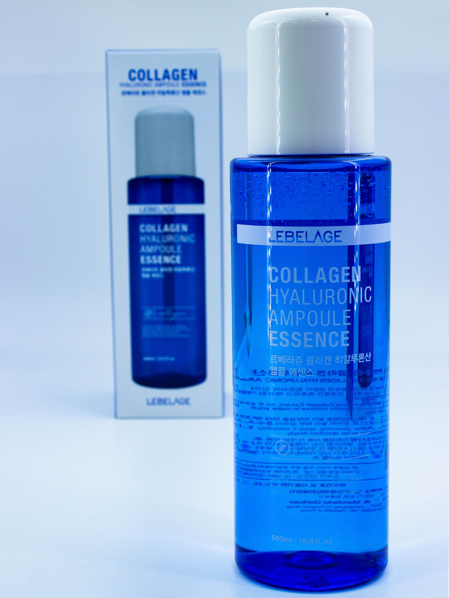 LEBELAGE - ЭССЕНЦИЯ ДЛЯ ЛИЦА АМПУЛЬНАЯ С КОЛЛАГЕНОМ И ГИАЛУРОНОВОЙ КИСЛОТОЙ COLLAGEN HYALURONIC AMPOULE ESSENCE, 500 МЛ.