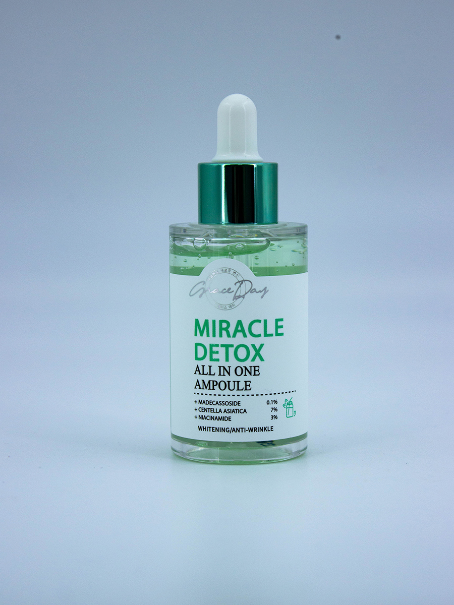 GRACE DAY - СЫВОРОТКА ДЛЯ ЛИЦА С ЭКСТРАКТОМ ЦЕНТЕЛЛЫ MIRACLE DETOX ALL IN ONE AMPOULE, 50 МЛ.