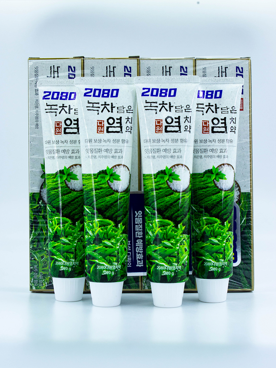 DEN - ЗУБНАЯ ПАСТА С МОРСКОЙ СОЛЬЮ И ЭКСТРАКТОМ ЗЕЛЕНОГО ЧАЯ SALT TOOTHPASTE GREEN TEA TOOTHPASTE, 4 ШТ. * 120 Г.