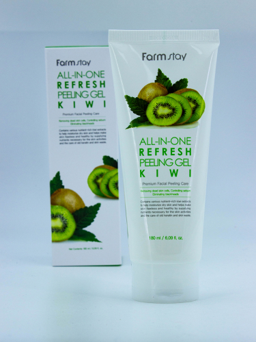 FARMSTAY - ПИЛИНГ - ГЕЛЬ ДЛЯ ЛИЦА С ЭКСТРАКТОМ КИВИ ALL-IN-ONE REFRESH PEELING GEL KIWI, 180 ML