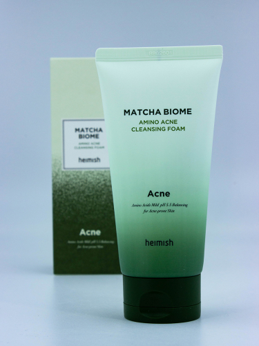 HEIMISH - ПЕНКА ДЛЯ УМЫВАНИЯ С АМИНОКИСЛОТАМИ И ЭКСТРАКТОМ ЧАЯ МАЧА MATCHA BIOME AMINO ACNE CLEANSING FOAM, 150 МЛ.