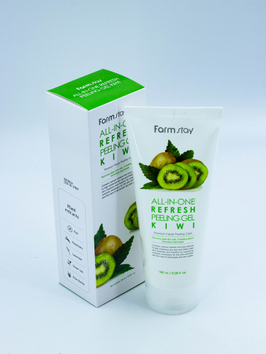 FARMSTAY - ПИЛИНГ - ГЕЛЬ ДЛЯ ЛИЦА С ЭКСТРАКТОМ КИВИ ALL-IN-ONE REFRESH PEELING GEL KIWI, 180 ML