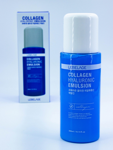 LEBELAGE - ЭМУЛЬСИЯ ДЛЯ ЛИЦА УВЛАЖНЯЮЩАЯ С КОЛЛАГЕНОМ COLLAGEN HYALURONIC EMULSION, 300 МЛ.