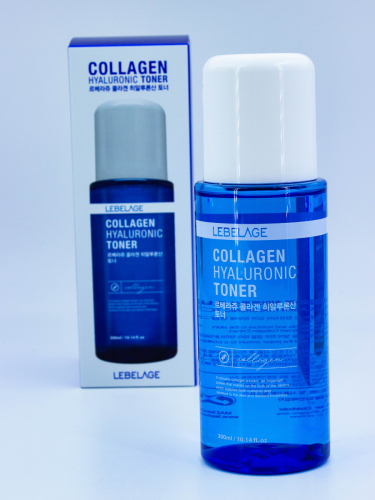 LEBELAGE - ТОНЕР ДЛЯ ЛИЦА УВЛАЖНЯЮЩИЙ С КОЛЛАГЕНОМ И ГИАЛУРОНОВОЙ КИСЛОТОЙ COLLAGEN HYALURONIC TONER, 300 МЛ.