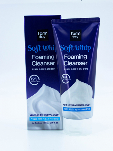 FARMSTAY - ПЕНКА ДЛЯ УМЫВАНИЯ SOFT WHIP FOAMING CLEANSER, 180 МЛ.