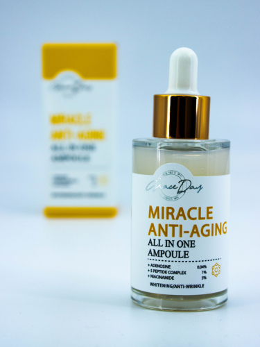 GRACE DAY - СЫВОРОТКА ДЛЯ ЛИЦА ОМОЛАЖИВАЮЩАЯ MIRACLE ANTI - AGING ALL IN ONE AMPOULE, 50 МЛ.