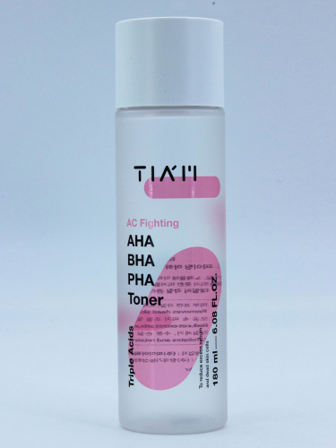 TIAM - ТОНЕР ДЛЯ ЛИЦА ОЧИЩАЮЩИЙ AC FIGHTING AHA BHA PHA TONER, 180 МЛ.