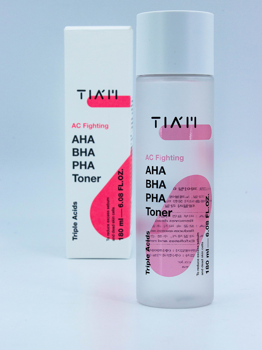 TIAM - ТОНЕР ДЛЯ ЛИЦА ОЧИЩАЮЩИЙ AC FIGHTING AHA BHA PHA TONER, 180 МЛ.