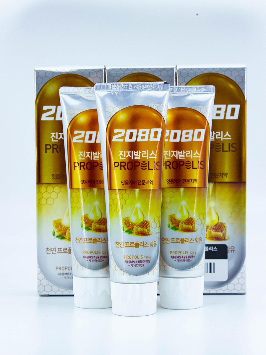 DEN - ЗУБНАЯ ПАСТА СО ВКУСОМ МЕДА PROPOLIS TOOTHPASTE, 3 ШТ. * 120 Г.