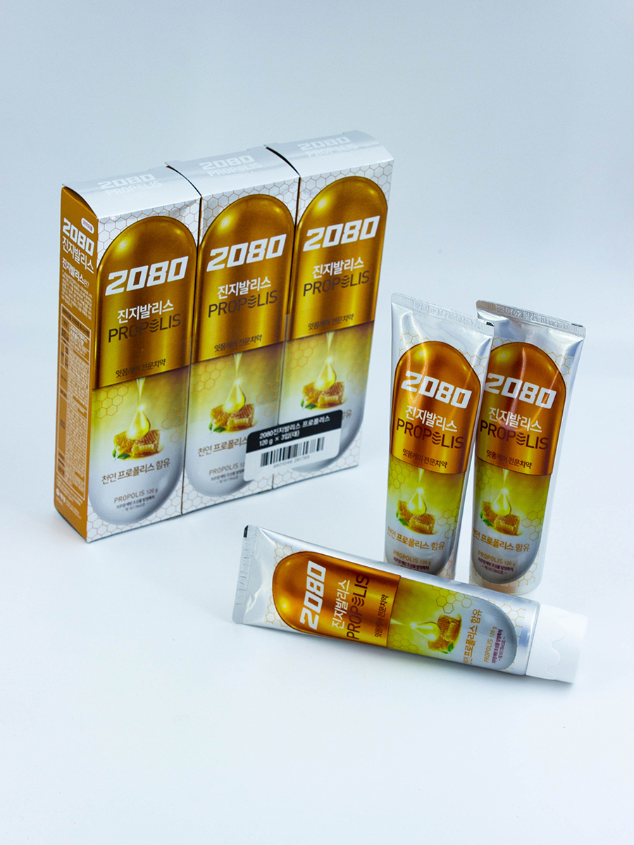 DEN - ЗУБНАЯ ПАСТА СО ВКУСОМ МЕДА PROPOLIS TOOTHPASTE, 3 ШТ. * 120 Г.