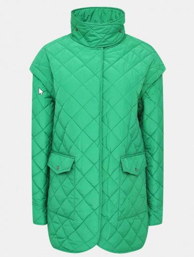 Куртка жен зелен 14720 ру с 42 по 52 полиэстер, внутри полиэстер