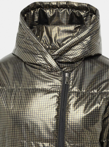 Куртка жен золотист-черн лапка 11680 ру с 40 по 50 полиуретан-полиэстер, полиэстер утеплитель