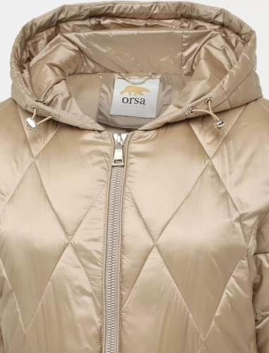 Куртка жен беж 12750 ру с 40 по 50 полиуретан-полиэстер, полиэстер утеплитель
