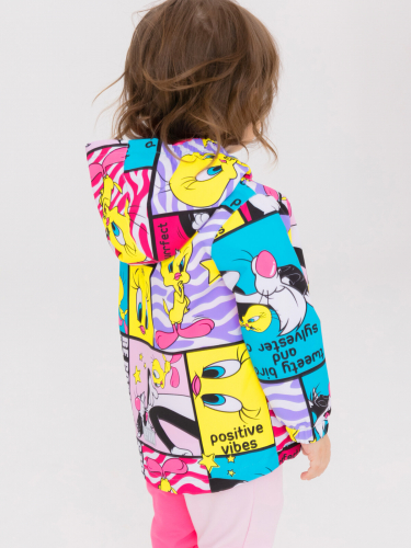 1564 р 2738 р Куртка детская текстильная с полиуретановым покрытием для девочек (ветровка)