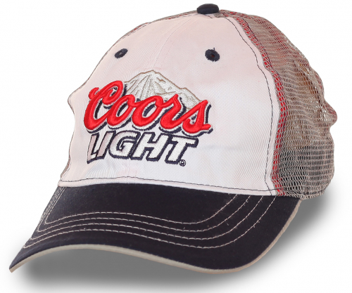 Мужская бейсболка Coors Light® - модель с сеткой для любителей пенного. Губит людей не пиво, губит людей вода! №300 ОСТАТКИ СЛАДКИ!!!!