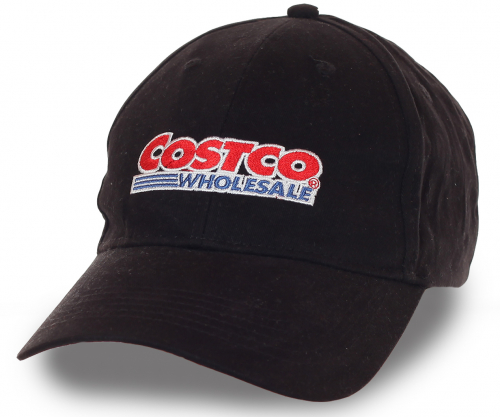 Черная унисекс ПРОМО бейсболка с логотипом крупнейшей в мире компании Costco Wholesale® - традиционная модель на каждый день №193 ОСТАТКИ СЛАДКИ!!!!