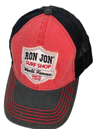 Красно-черная бейсболка Ron Jon с сеткой  №20419