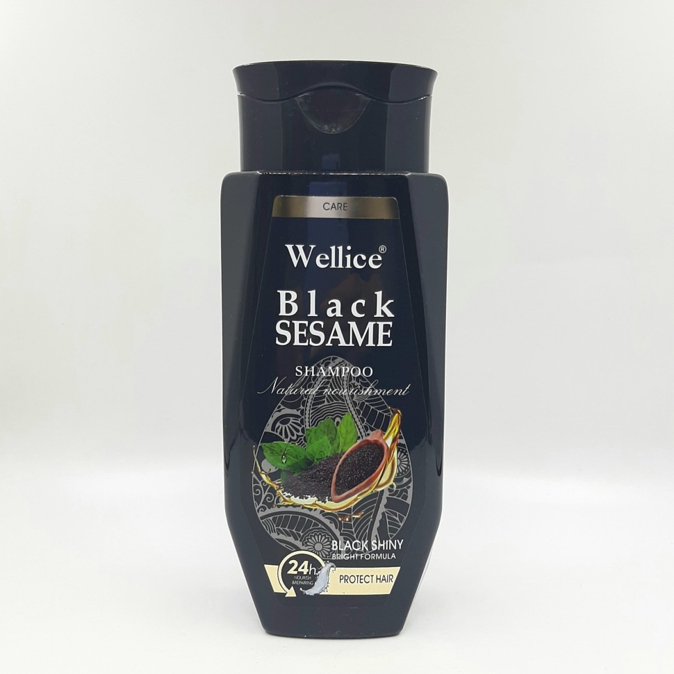 WELLICE Шампунь BLACK SESAME Essence Питательный, Сохранение Цвета ЧЁРНЫЙ КУНЖУТ 400г (B-189-05)