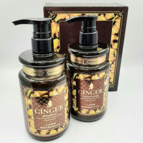 YINI  Шампунь + Кондиционер GINGER Fragrant Против перхоти, Восстанавливающий ИМБИРЬ  500мл + 500мл  (YN-B2401)