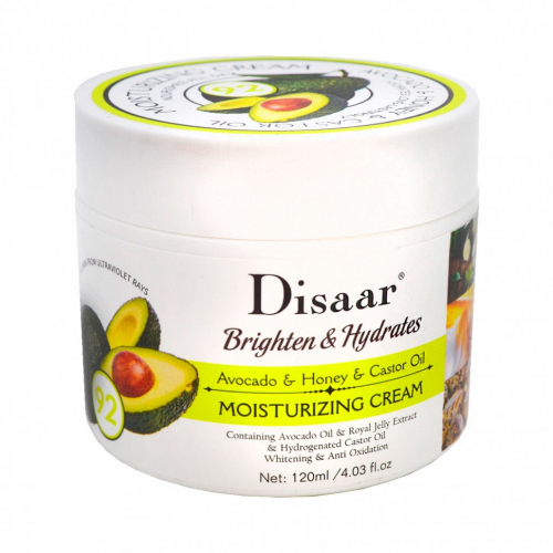 DISAAR  Крем для тела MOISTURIZING Увлажняющий АВОКАДО & МЁД & КАСТОРОВОЕ МАСЛО  120мл  (DS-5023)