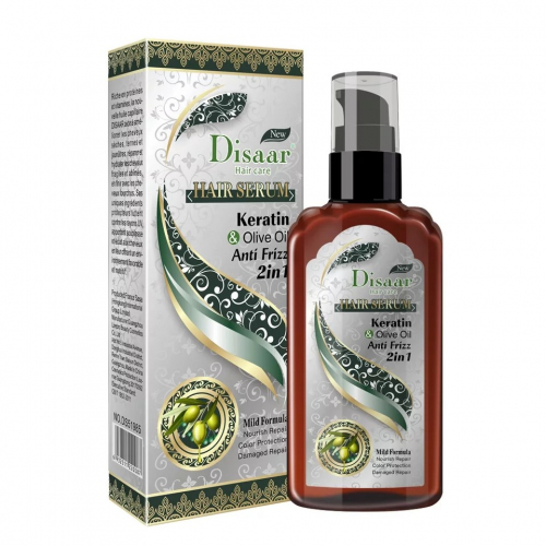 DISAAR  Сыворотка для волос KERATIN & OLIVE OIL Питание и Восстановление сухих волос КЕРАТИН и Масло ОЛИВЫ  120мл  (DS-51985)