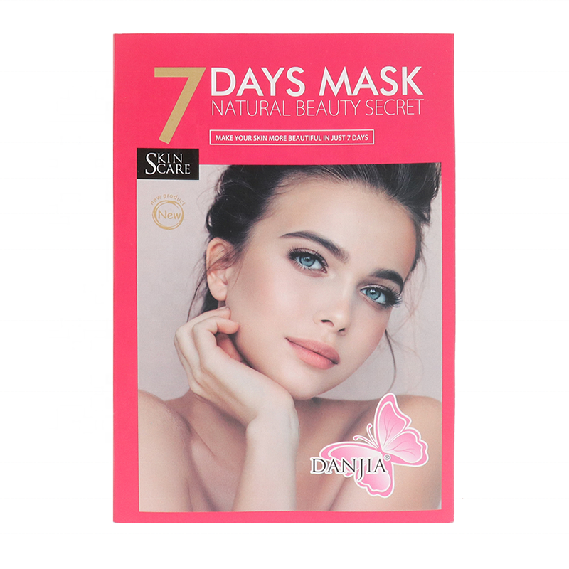 DANJIA Маска тканевая для лица и шеи 7 DAYS Органайзер Natural Beauty Secret НЕДЕЛЬКА (розовый) (7 * 42г) (122)