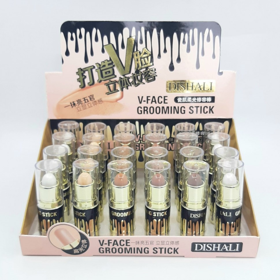 DISHALI Стик - Корректор, Хайлайтер для лица V-FACE GROOMING STICK 4.2г (6 тонов) (1032) (ТВ-2452)