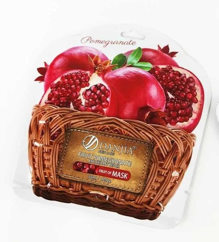 DANJIA Маска тканевая для лица Fruit POMEGRANATE Восстанавливающая, Антиоксидант ГРАНАТ 30мл (101)