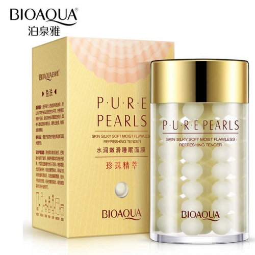 BIOAQUA  Маска для лица Ночная PURE PEARLS Против морщин с экстрактом ЖЕМЧУГА  120г  (BQY4617)