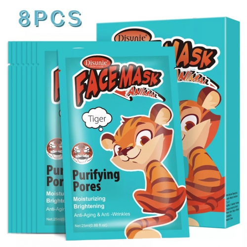 DISUNIE  Маска - муляж для лица Animal TIGER Purifying Pores Сужающая поры, против старения ТИГР  25мл  (DE-8065)