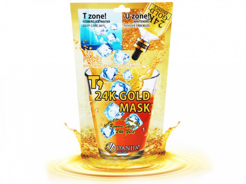 DANJIA  Маска тканевая для лица T9 GOLD 24K Отбеливающая, От Пигментных Пятен ЗОЛОТО 24К  30мл  (107)