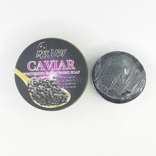MAX LADY  Мыло для лица  CAVIAR отбеливающее, смягчающее ИКРА (банка)  100г  (MX-2400)