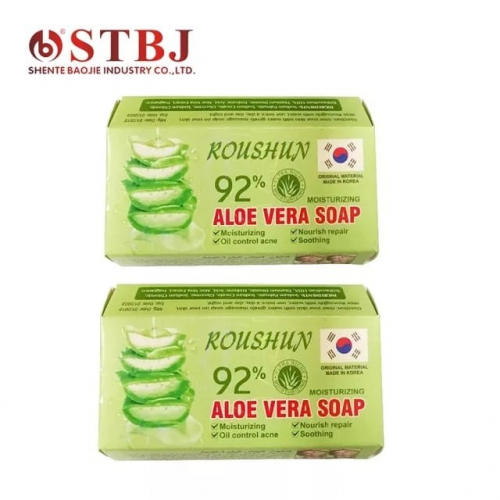 ROUSHUN  Мыло для Лица ALOE VERA 92% увлажняющее АЛОЭ 92%  125г  (RS-29895)