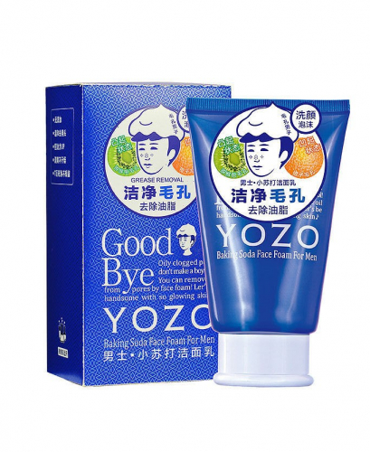 YOZO  Пенка для умывания Good Bye! BAKING SODA For Men от чёрных точек с Пищевой Содой для Мужчин  130г  (YZ-9310)