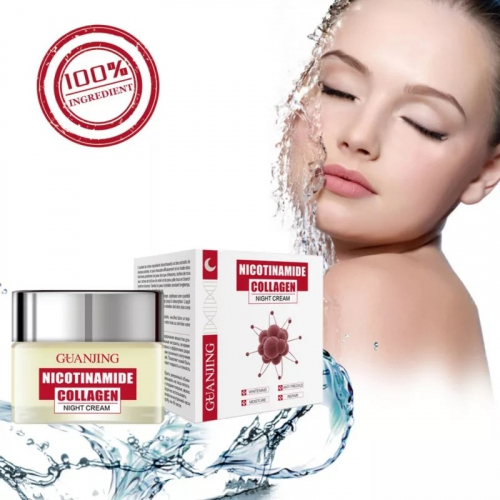 GUANJING  Крем для лица Ночной NICOTINAMIDE Collagen против морщин и пигментации  50мл  (GJ-81953)