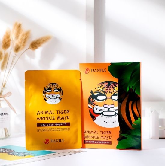 DANJIA Маска тканевая для лица DANJIA Маска - муляж для лица Animal TIGER Разглаживающая, Против Морщин ТИГР 25мл