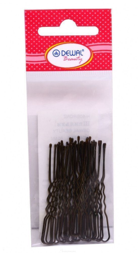 Dewal Beauty Шпильки для волос волна, 60 мм, бронзовый, 24 шт.