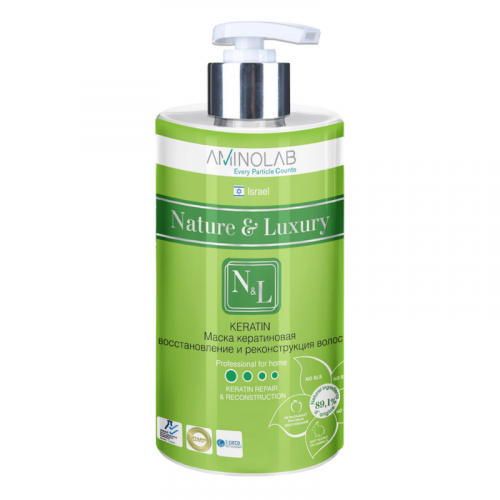 Nature & Luxury Маска для волос с кератином - восстановление и реконструкция волос, 460 мл