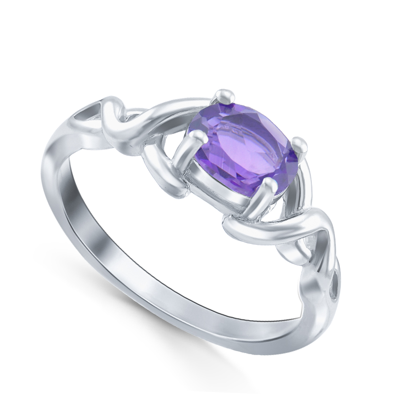 Серебряное кольцо с аметистом