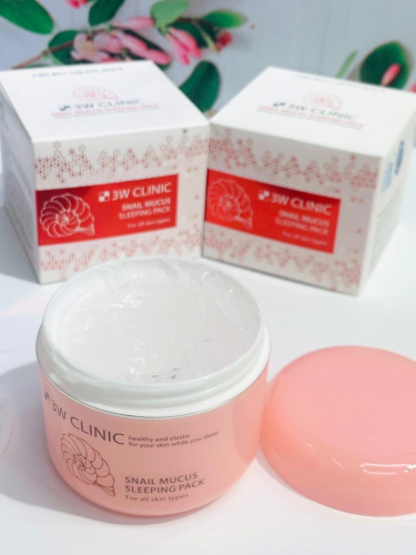 Восстанавливающая ночная маска с муцином улитки 3W CLINIC Snail Mucus Sleeping Pack 100 мл