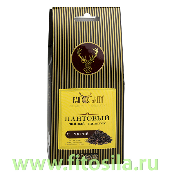 Пантовый чайный напиток с чагой, 20 ф/п х 1,5 г, т. м.