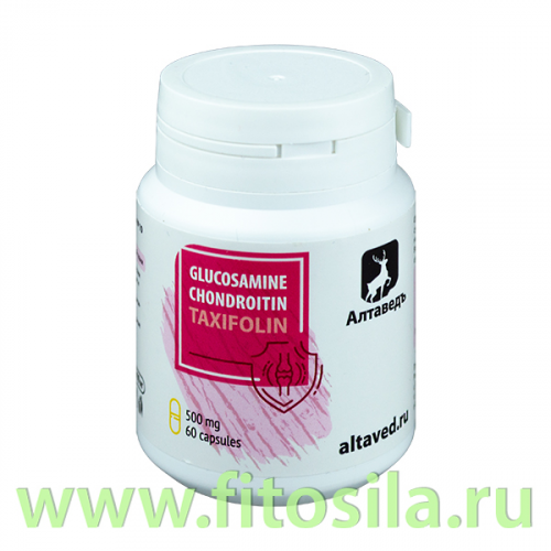 Глюкозамин. Хондроитин. Дигидрокверцитин (60 кап*0,5 гр.) Натурведъ №10 марка 