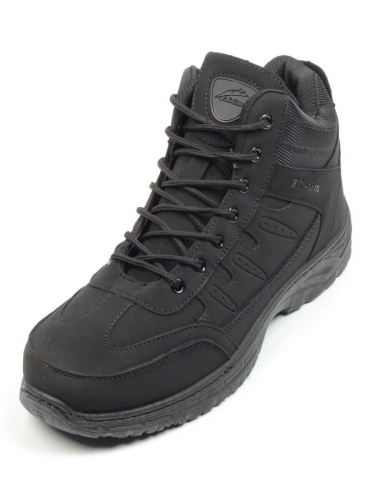 03-CRK7707-7 BLACK Ботинки зимние мужские (искусственные материалы)